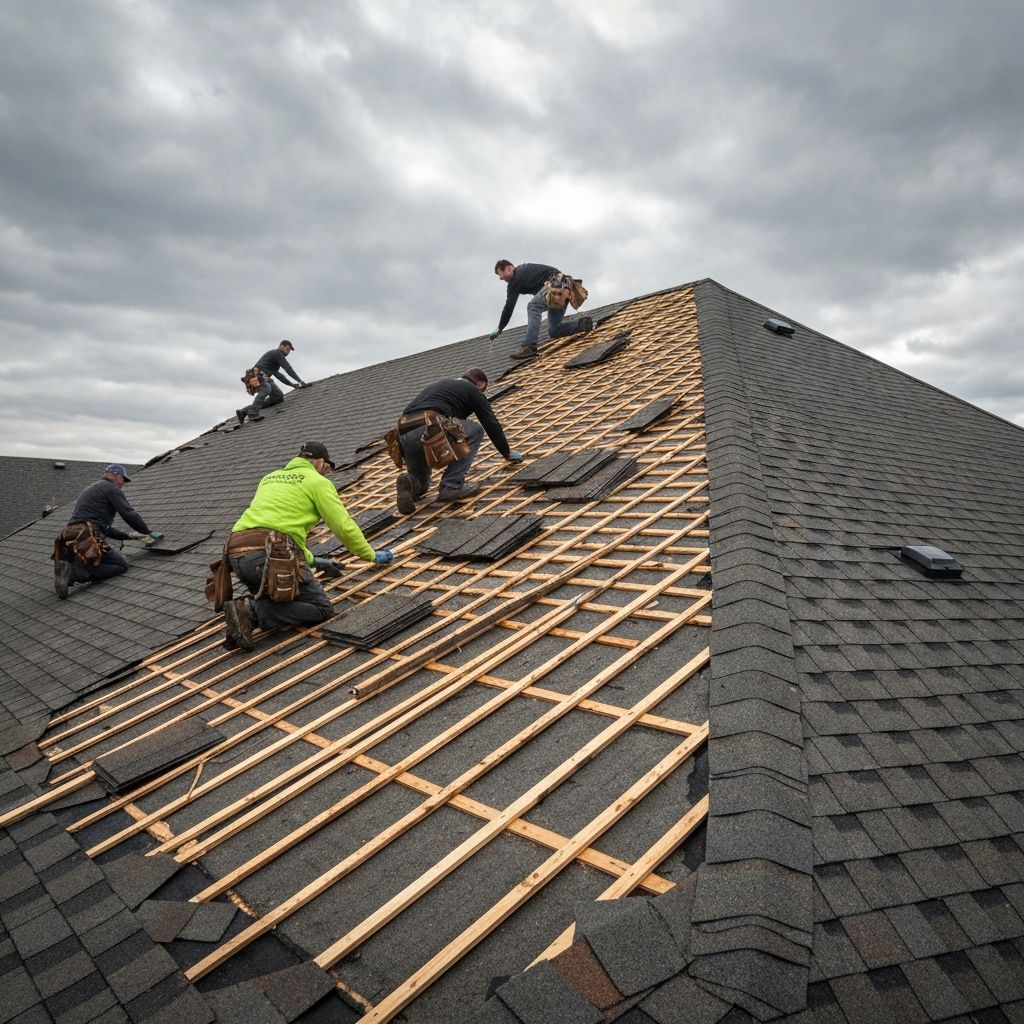 Storm damage repair project